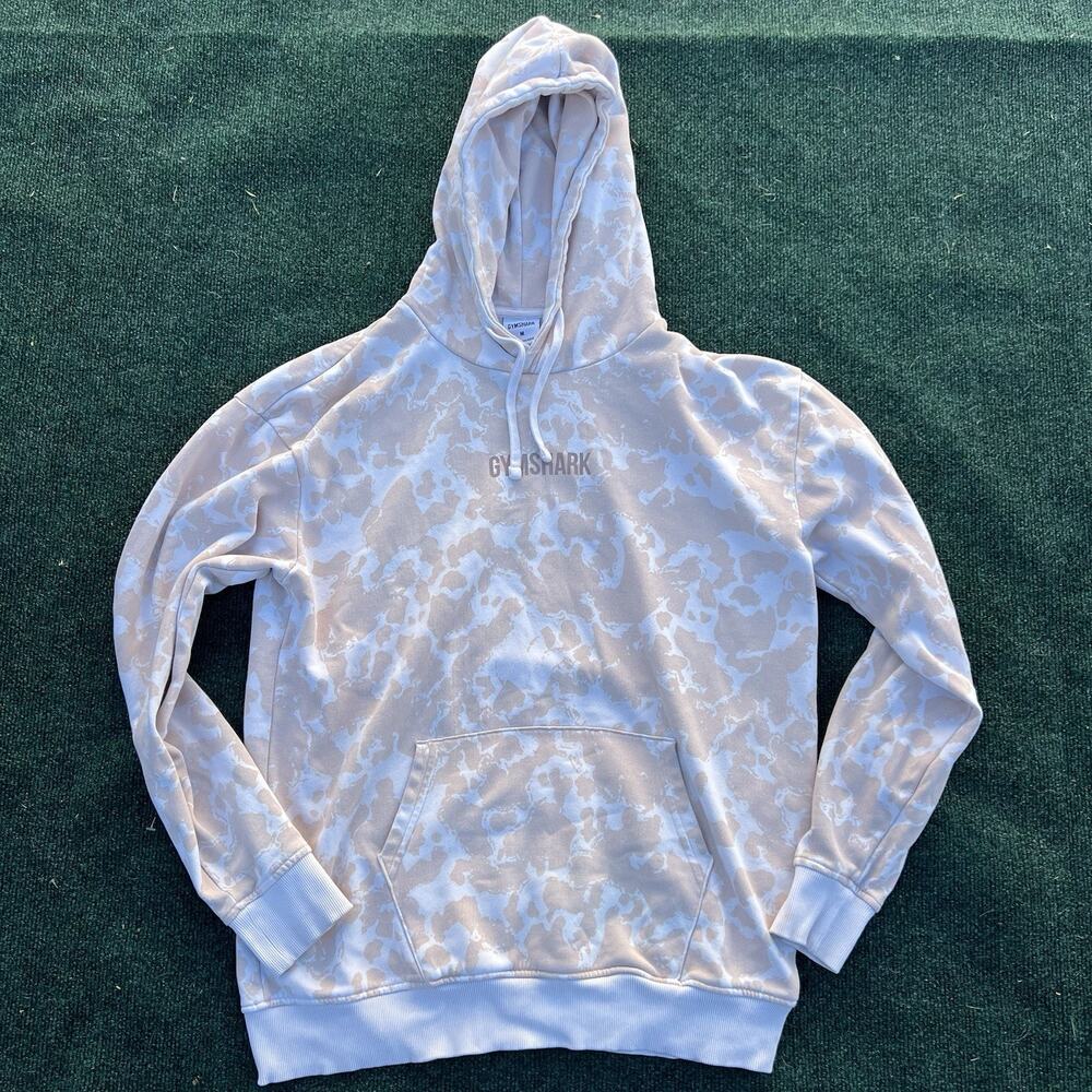 Gymshark Hoodie Women's Medium Pink Camo Pullover Drawstring